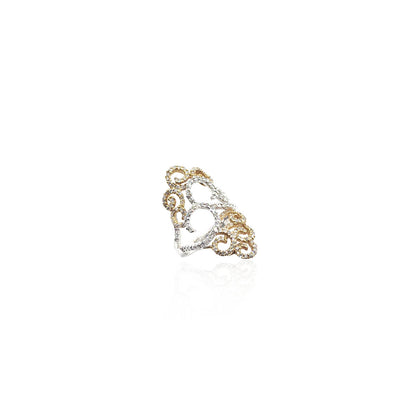 Carita Swirl Design Diamond Cocktail Ring