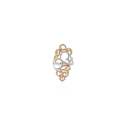 Carita Swirl Design Diamond Cocktail Ring