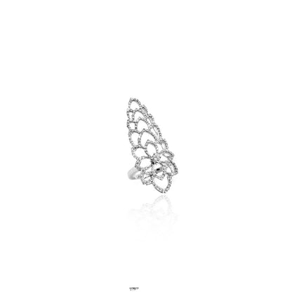 Cameo Floweret Diamond Cocktail Ring