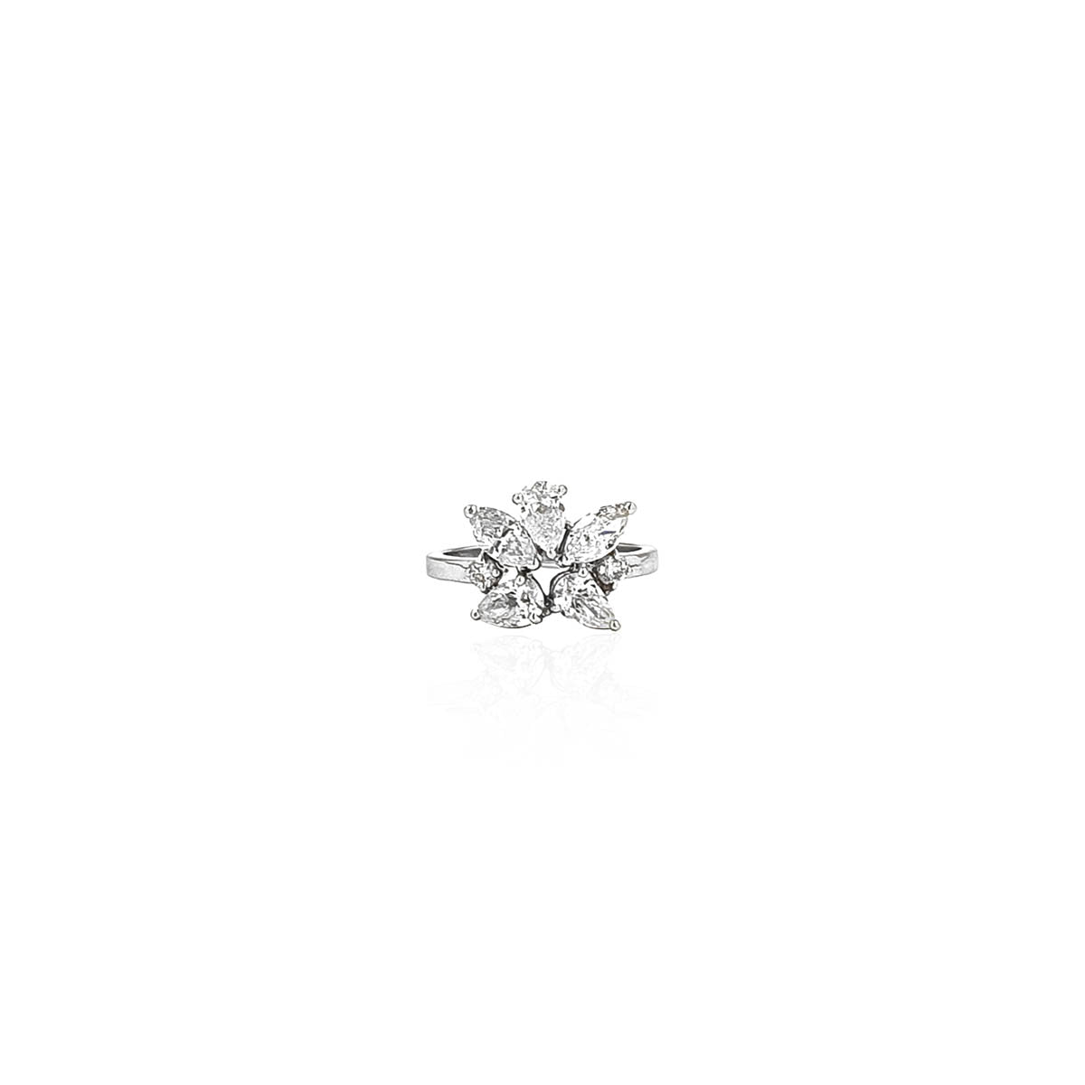 Abrienne Starburst Cluster Diamond Ring