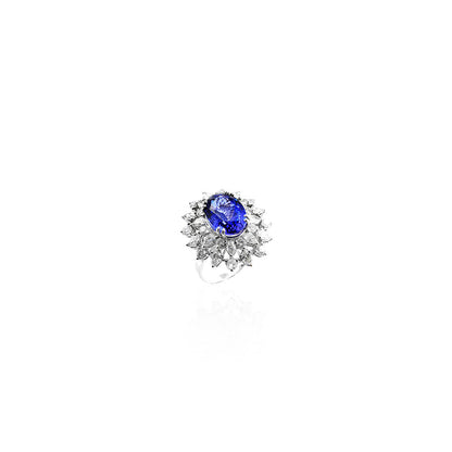 Amadeo Blue Sapphire and Diamond Ring