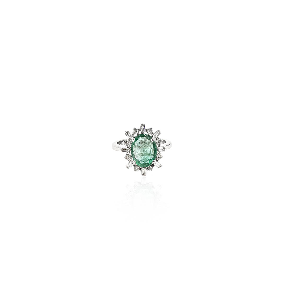 Andreana Emerald and Diamond Ring