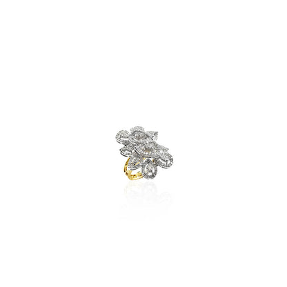 Cammeo Floral Stylish Diamond Cocktail Ring