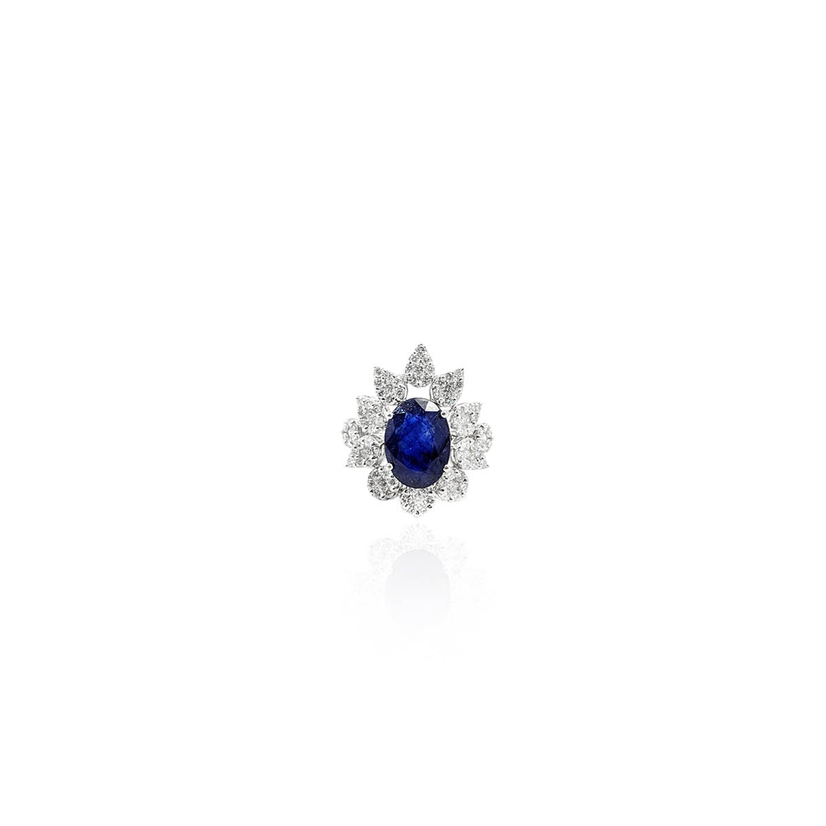 Allegra Blue Sapphire and Diamond Ring