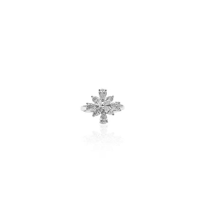 Alcee Floral Looking Cluster Diamond Ring