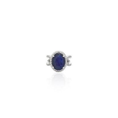 Alonso Blue Sapphire and Diamond Ring