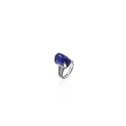 Alma Blue Sapphire and Diamond Ring