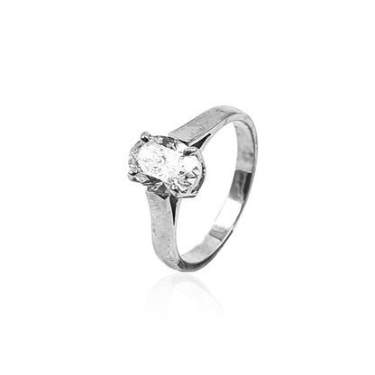 Majestic Splendor Single Oval Solitaire Ring