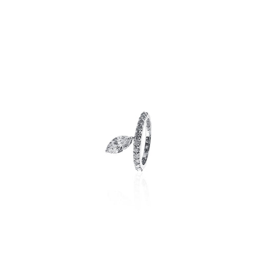 Abrielle Single Leaf Style Diamond Ring