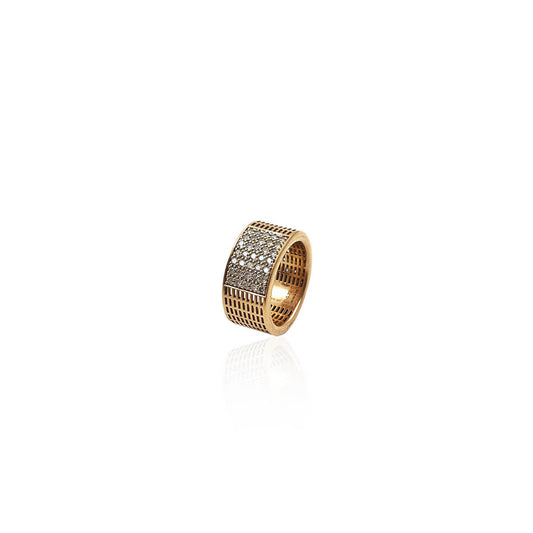 Benito Modern Bolt Look Diamond Men's Ring