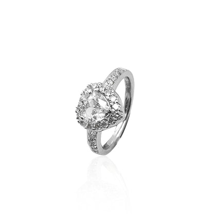 Sparkling Whispers Heart Solitaire Ring