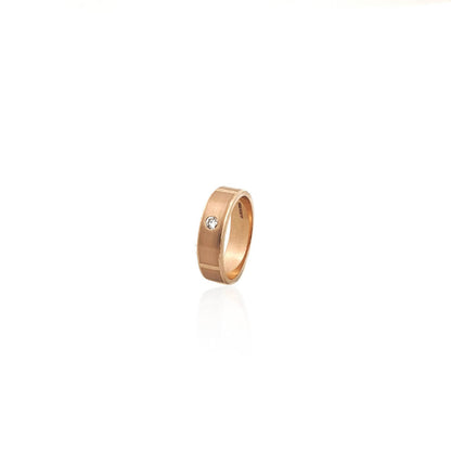 Baldassare Intersecting Single Diamond Band Ring