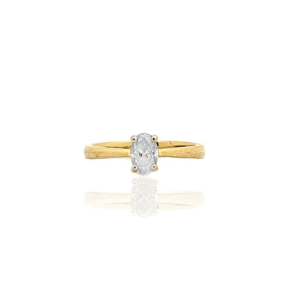 Engagement Diamond Ring In Oval Shape