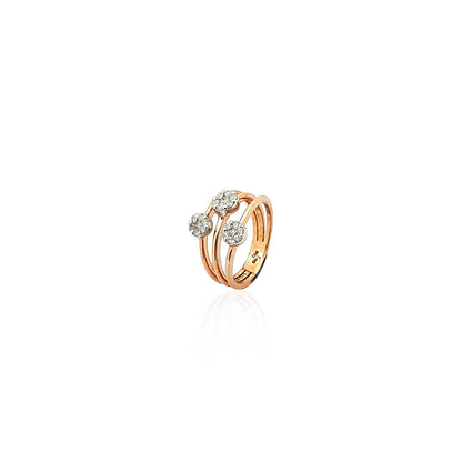 Agnella Three Floret Diamond Ring