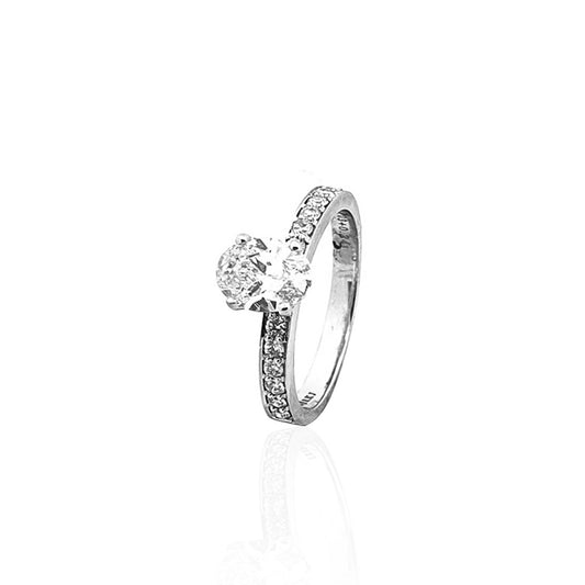 Endless Romance Oval Solitaire Ring