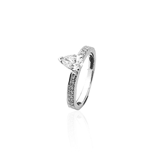 Infinite Devotion Pear Solitaire Ring