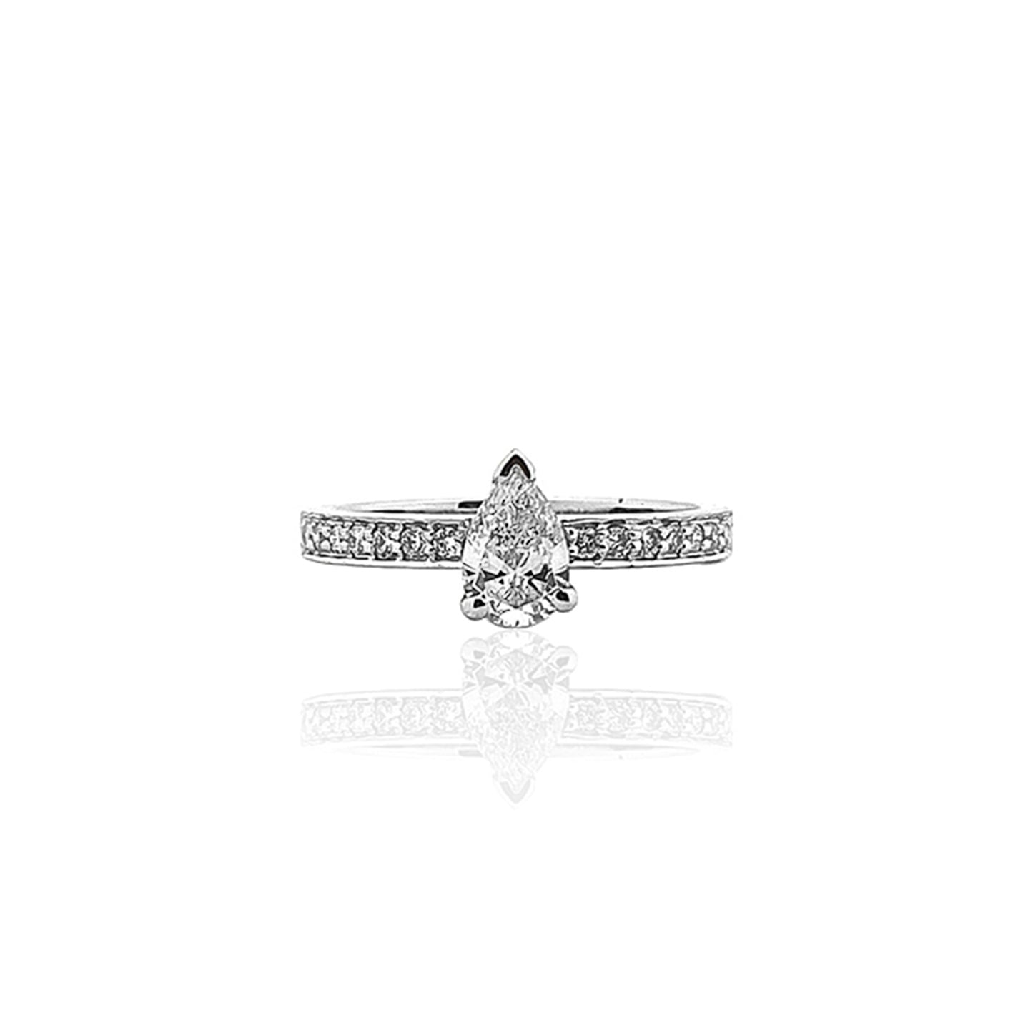 Infinite Devotion Pear Solitaire Ring