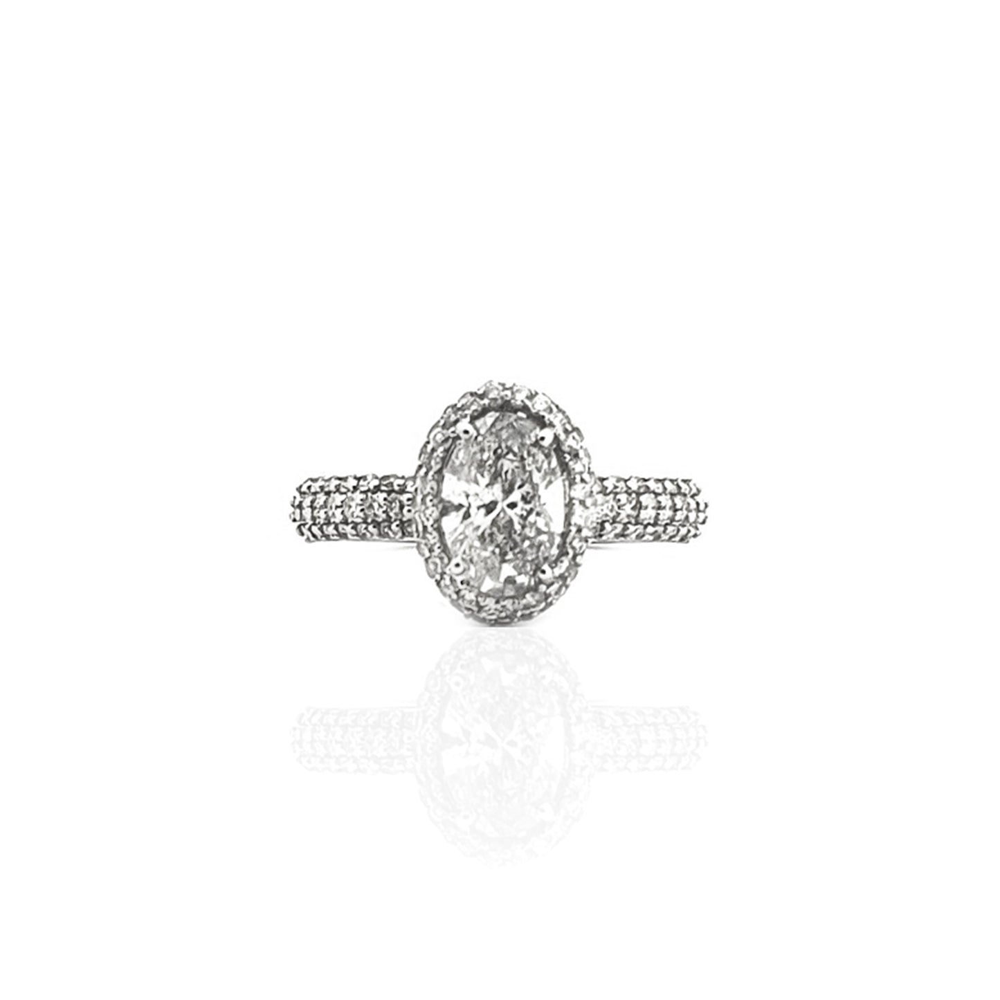 Luminous Passion Oval Solitaire Ring