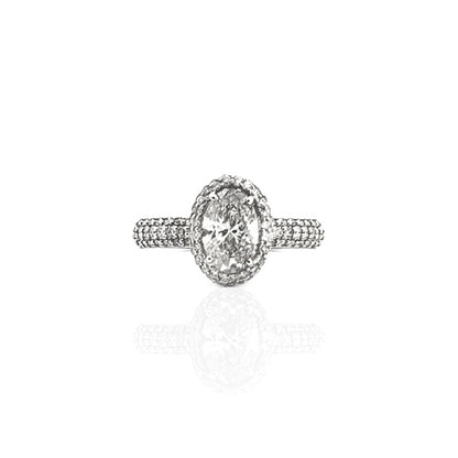 Luminous Passion Oval Solitaire Ring