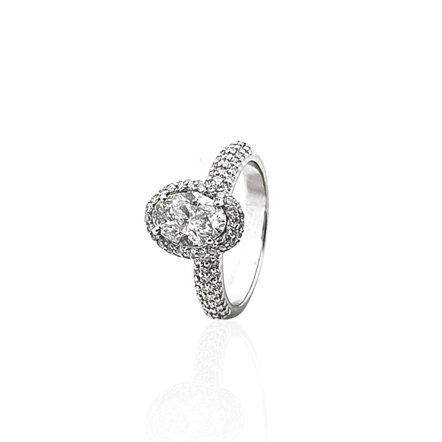 Luminous Passion Oval Solitaire Ring