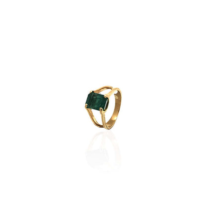 Leonora Radiant Emerald Ring