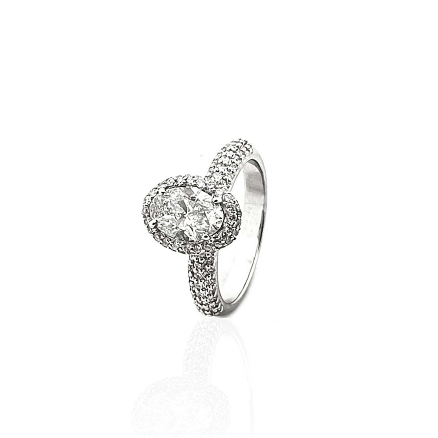 Dazzling Grace Oval Solitaire Ring