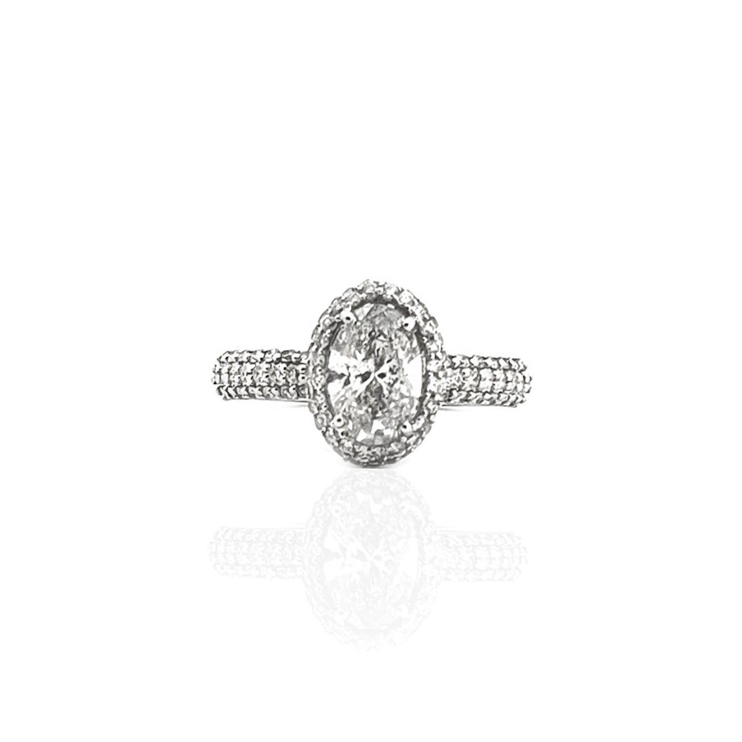 Dazzling Grace Oval Solitaire Ring