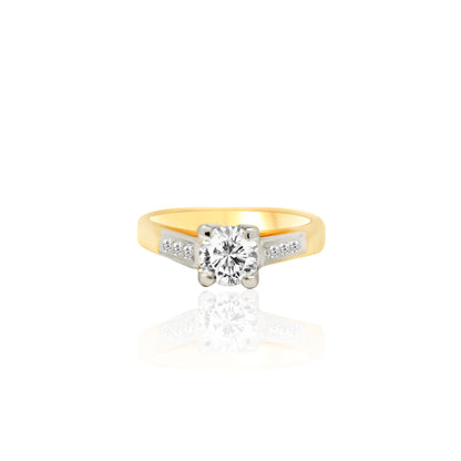 Glimmering Affection Round Solitaire Ring