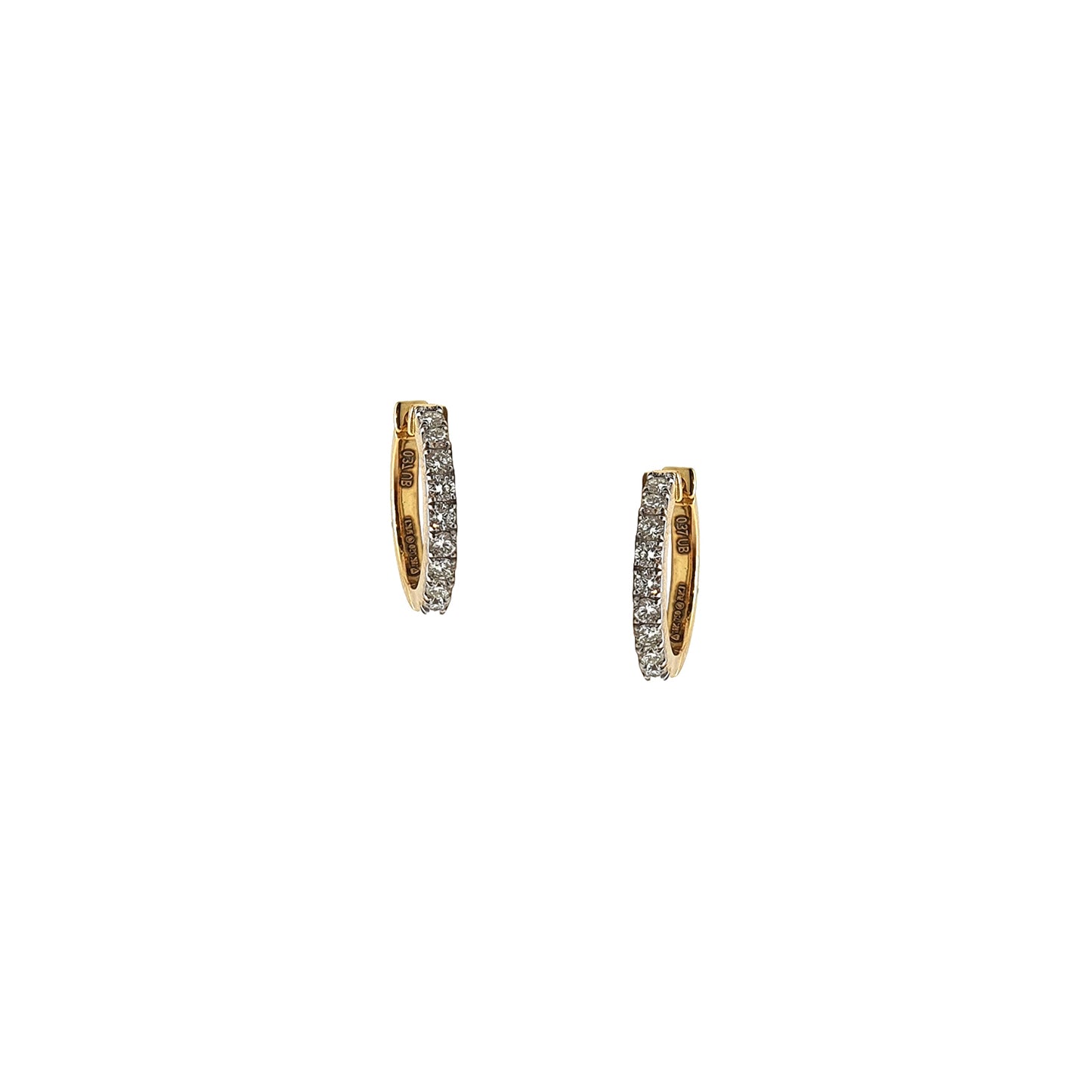 Dazzling Diamond Hoop Earrings in Gold