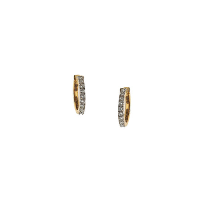 Dazzling Diamond Hoop Earrings in Gold