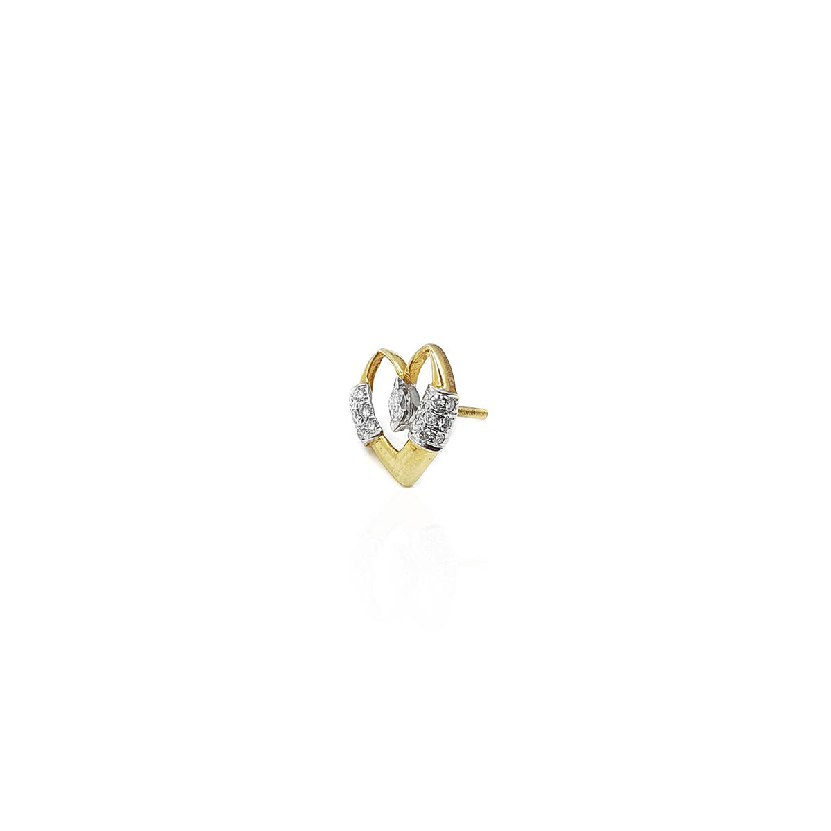 Mariabella Heart Shape Diamond Stud Earring