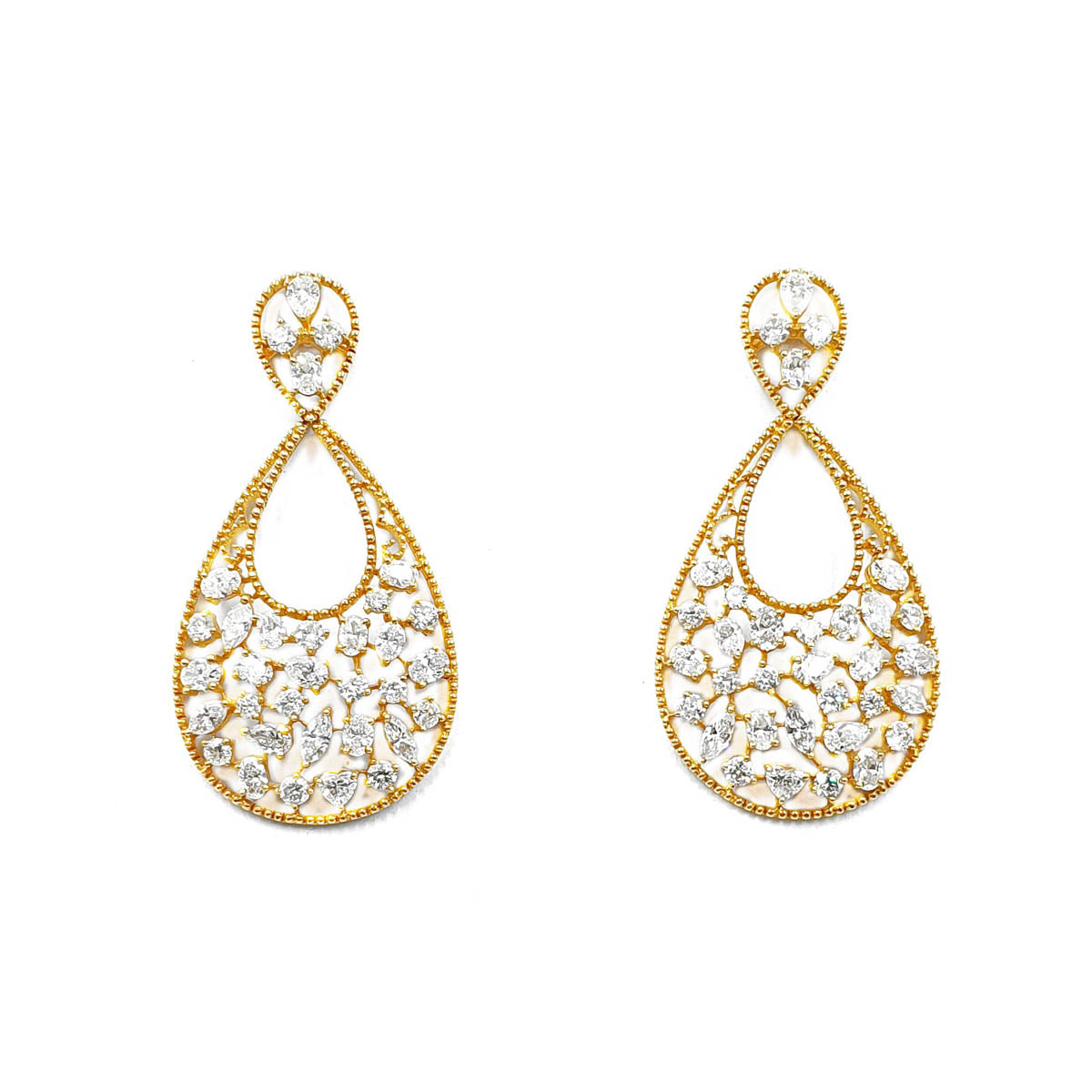 Rufina Drop Down Diamond Dangler Earring