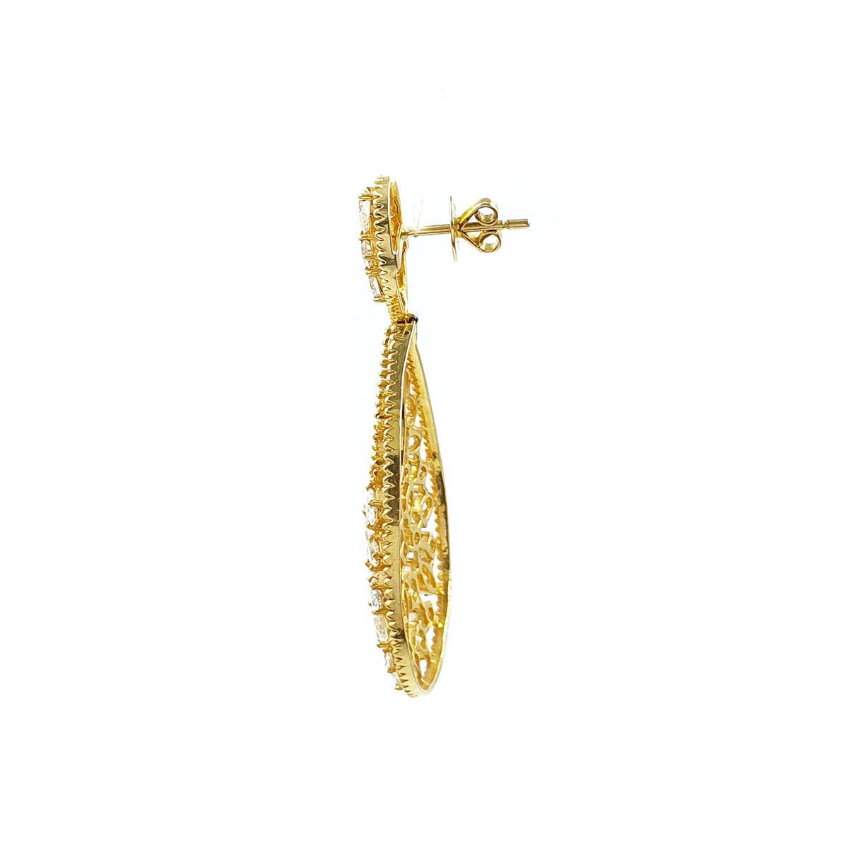 Rufina Drop Down Diamond Dangler Earring