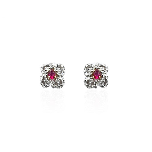 Guillelmina Shimmering Diamond Stud Earring