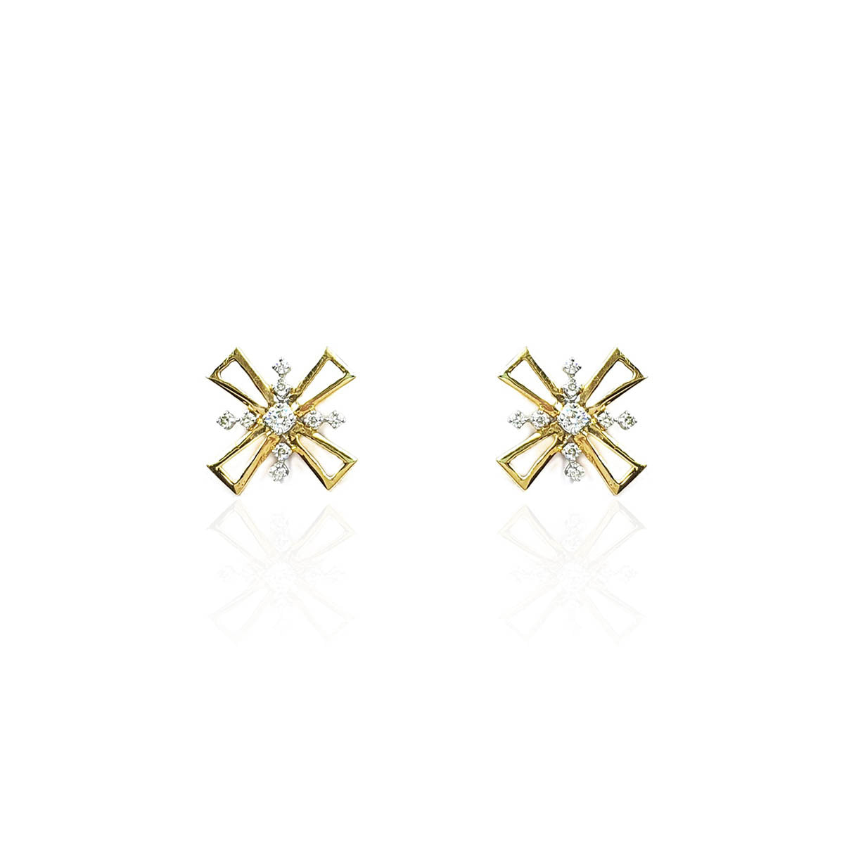 Lissandra Sparkle Cluster Diamond Stud Earring