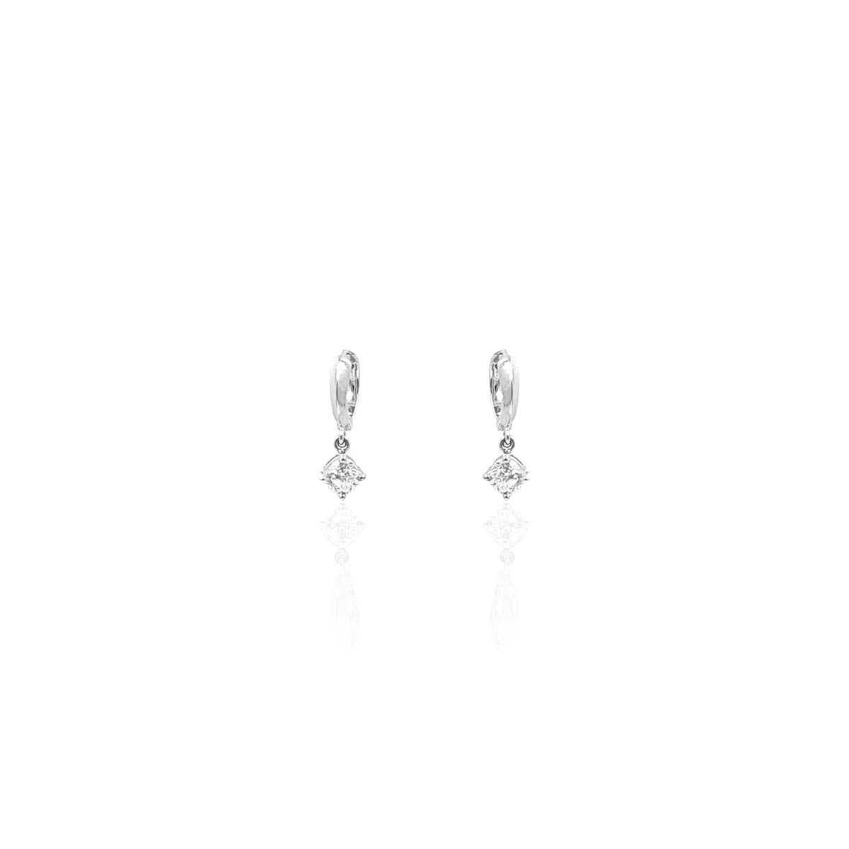 Enric Cushion Cut Diamond Hoop Earring