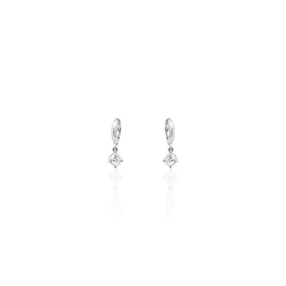 Enric Cushion Cut Diamond Hoop Earring