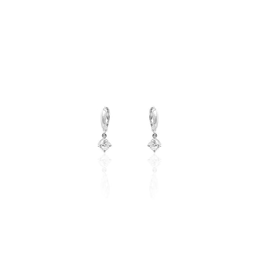 Enric Cushion Cut Diamond Hoop Earring