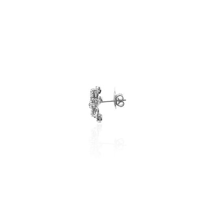 Ginevra Leave Design Diamond Stud Earring