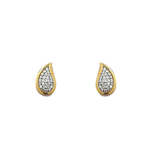 Dantel Daily Wear Leaf Shape Stud Diamonds Tops