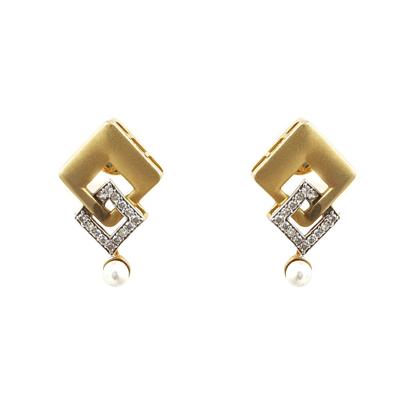 Pearl Drop Diamond Earring