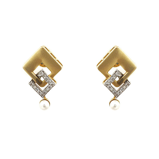 Pearl Drop Diamond Earring