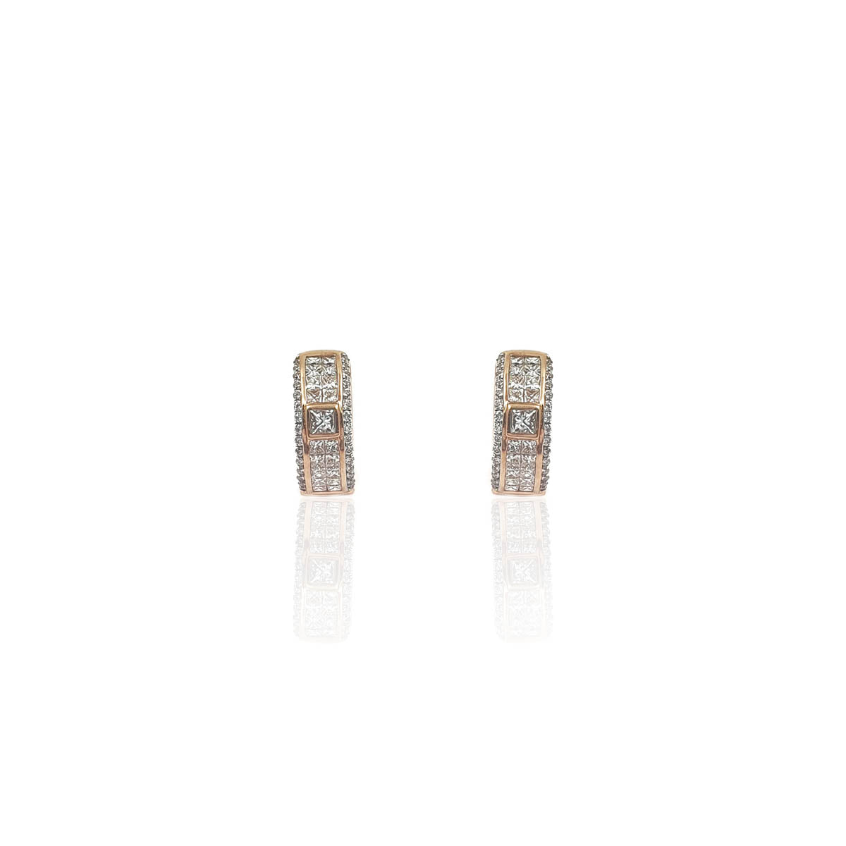 Emiliano Daily Wear Stylish Diamond Hoop Earring