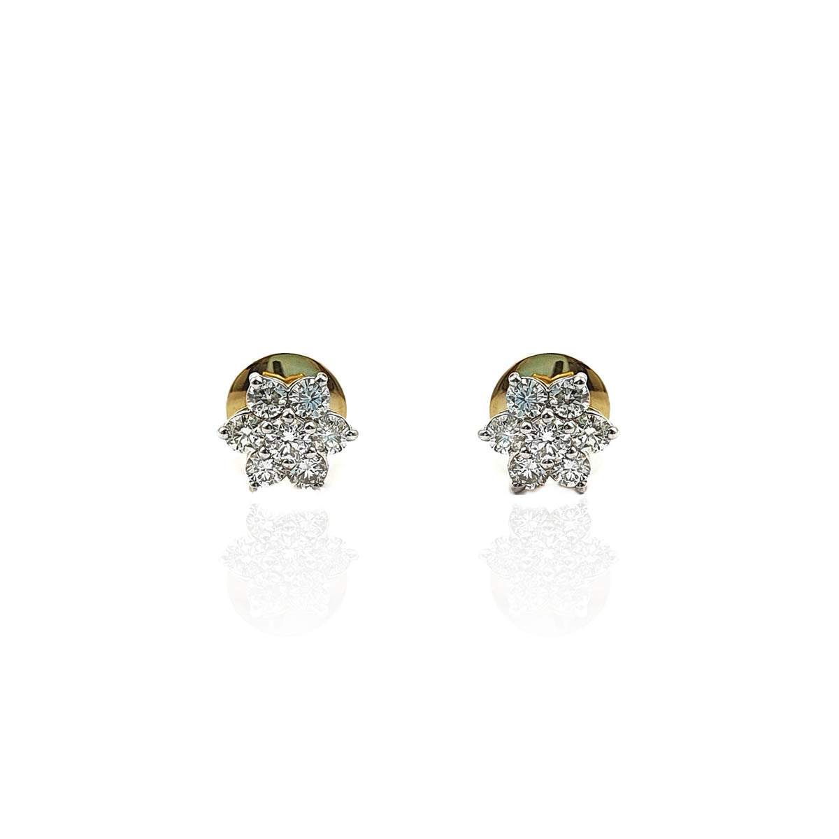 Ercole Floral Shaped Daily Wear Diamond Earring