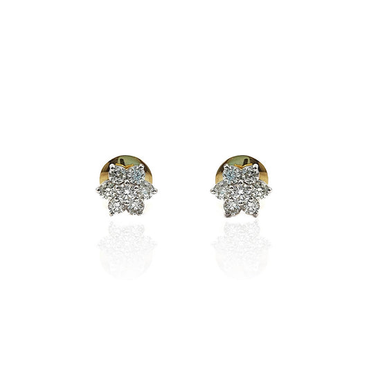 Ercole Floral Shaped Daily Wear Diamond Earring