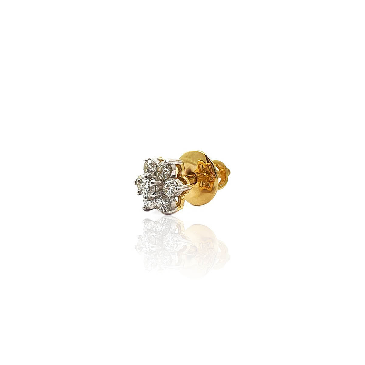 Ercole Floral Shaped Daily Wear Diamond Earring