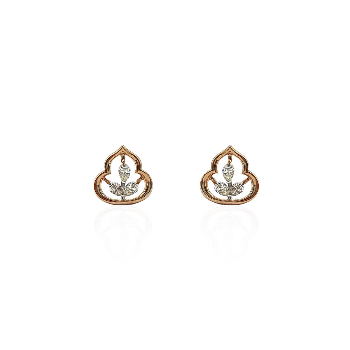 Lorenza Diamond Paan Stud Earring