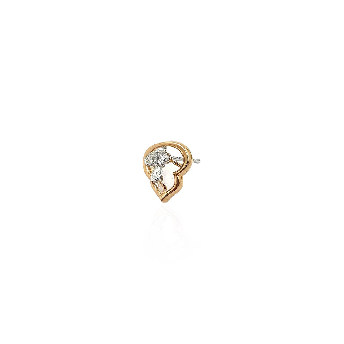 Lorenza Diamond Paan Stud Earring