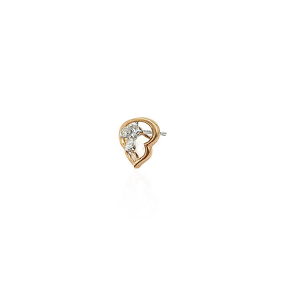 Lorenza Diamond Paan Stud Earring