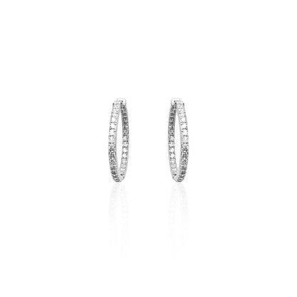 Geovana  Twinkling Hoop Diamond Earring